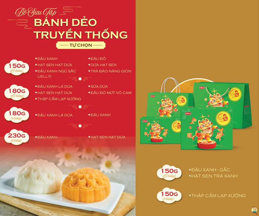 Bánh dẻo truyền thống Bibica 2026 — tự chọn vị